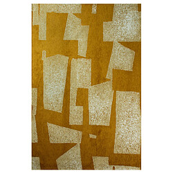 Tapis SKIP Beneffito Tapis moderne - Motif calisson - Jaune 170 x 240 cm - Latex naturel antidérapant