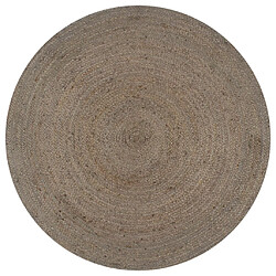 Tapis vidaXL - Gris - Rond 90 cm