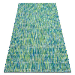 RUGSX Moderno FISY bleu Tapis sisal - Rayures - Résistant aux intempéries - Taille 140 x 190 cm