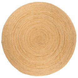 VIDAXL Tapis Jute Tressé Rond