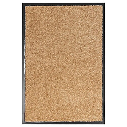 VidaXL Paillasson Lavable - Crème 40x60 cm Paillasson intérieur/extérieur - Polyamide - Antidérapant - Lavable
