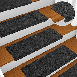 vidaXL Tapis Escalier 5 pcs - Gris