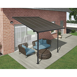 Pergola 9.4m² gris anthracite - 705599 - Capri - PALRAM