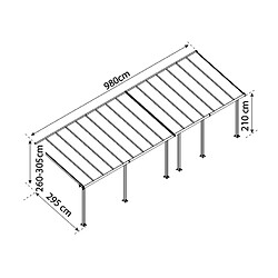 Pergola 28.9m² blanc - 704361 - Olympia - PALRAM