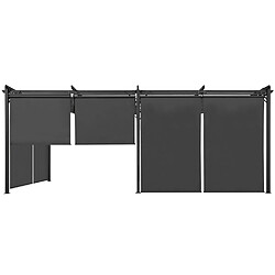 Idmarket MARKET Pergola 3x6 M Gris pas cher