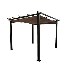 Concept Usine Tonnelle autoportante 3 x 3 m en aluminium et toile taupe REGIA