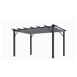 Pergola aluminium gris anthracite poteaux 10x10 cm - PER4030GN - HABRITA