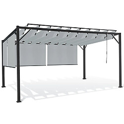 Idmarket MARKET Pergola 3x4 M Gris Cl.