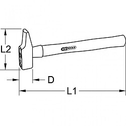 Ks tools 142.1060 Marteau rivoir - 600 g