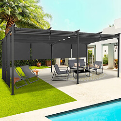 Idmarket MARKET Pergola 3x6 M Gris