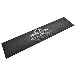 VIDAXL Tapis de cuisine lavable - Noir - 60x300 cm