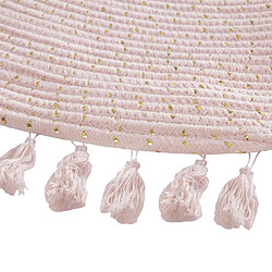 Atmosphera Tapis à franges enfant Douceur - Diam. 90 cm - Rose