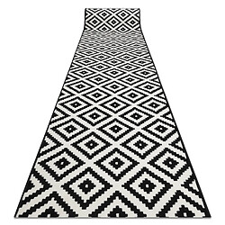 RUGSX TAPIS DE COULOIR BCF MORAD Noir Crème 120x960 cm