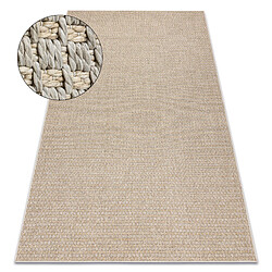 RUGSX Origi Beige Tapis sisal tissé à plat - Design intérieur/extérieur - OEKO-TEX certifié