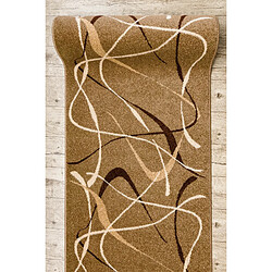 RUGSX Tapis de couloir KARMEL FRYZ - CHOCO noix - 70x670 cm pas cher
