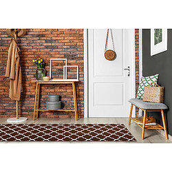 Avis RUGSX Tapis Couloir Antidérapant Trèfle Marocain - Marron