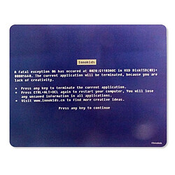 Totalcadeau Tapis informatique écran bleu erreur fatale