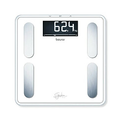 Beurer BF 410 - Blanc Impédancemètre - Capacité 200 kg - Verre de sécurité - Affichage XXL rétroéclairé