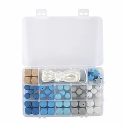 Rayher Coffret de Perles en Silicone - Bleu