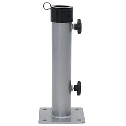 Avis vidaXL Base parasol acier - Argenté