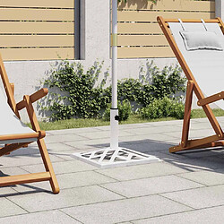vidaXL Socle de parasol Blanc 44 cm