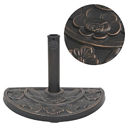 vidaXL Socle de parasol résine demi-cercle
