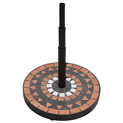 Avis VidaXL Base de parasol terre cuite et blanc 12 kg - Rond
