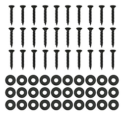 Ecd germany Pieds de table en acier - Noir pas cher