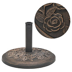 vidaXL Socle parasol résine - Bronze