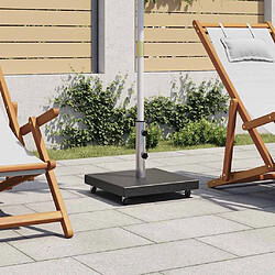 VIDAXL Socle de parasol Granite Carré 30kg Noir