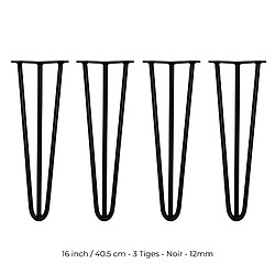 Monstershop pieds de table épingle à cheveux - Noir