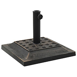 VIDAXL Socle carré de parasol Polyrésine 12kg Bronze