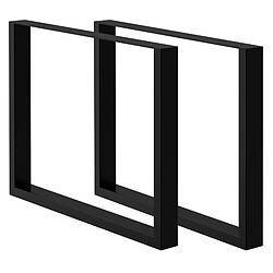 Ecd germany Pieds de table en acier - Noir