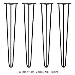 Monstershop Pieds de table épingle à cheveux