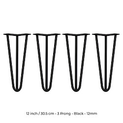 Monstershop Pieds de table épingle à cheveux