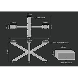 Acheter Bcelec pied de table Spider en acier