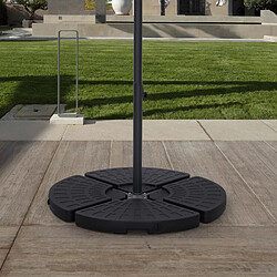 Elios parasols lot 4 bases croix parasol - Noir