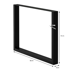 Avis Ecd germany Pieds de table en acier - Noir