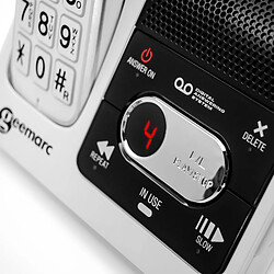 Geemarc téléphone fixe sans fil - Blanc pas cher