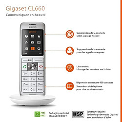 Gigaset CL660 - Blanc et gris