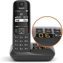Téléphone sans fil dect noir avec répondeur - AS690ANOIR - GIGASET pas cher