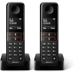 Avis Philips téléphone fixe sans fil - Noir