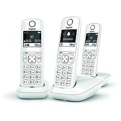 Téléphone sans fil trio dect blanc - gigaas690trioblanc - GIGASET
