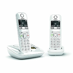Téléphone sans fil duo dect blanc avec répondeur - as690aduow - GIGASET