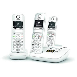 Téléphone sans fil trio dect blanc avec répondeur - gigaas690atrioblanc - GIGASET