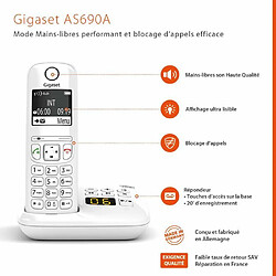 Avis Gigaset Téléphone fixe sans fil - Blanc