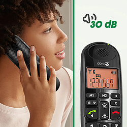 Doro téléphone fixe senior - Noir pas cher