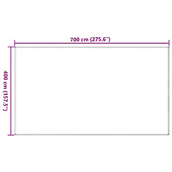 vidaXL Tapis de tente 400x700 cm - Anthracite pas cher