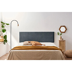 Avis Tête de Lit Tapisée NOVA Aqualine 115x50x5 cm - Gris Foncé - Moonia