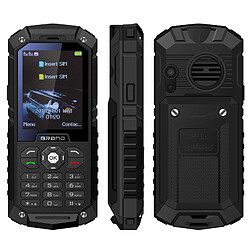 Yonis Téléphone Incassable 2.4 pouces+32 Go Téléphone Incassable Chantier Double SIM Portable Antichoc 2.4' IP68 Lampe Noir + SD 32Go YONIS